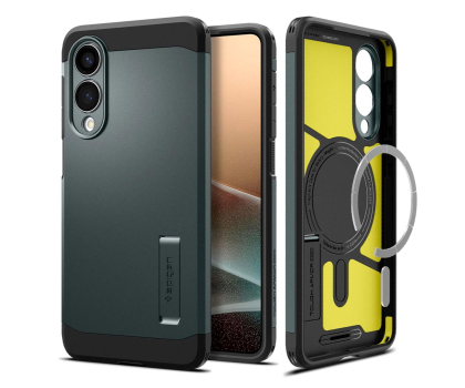 Etui / obudowa na smartfona Spigen Tough Armor Magsafe do Galaxy S25 Edge Abyss Green